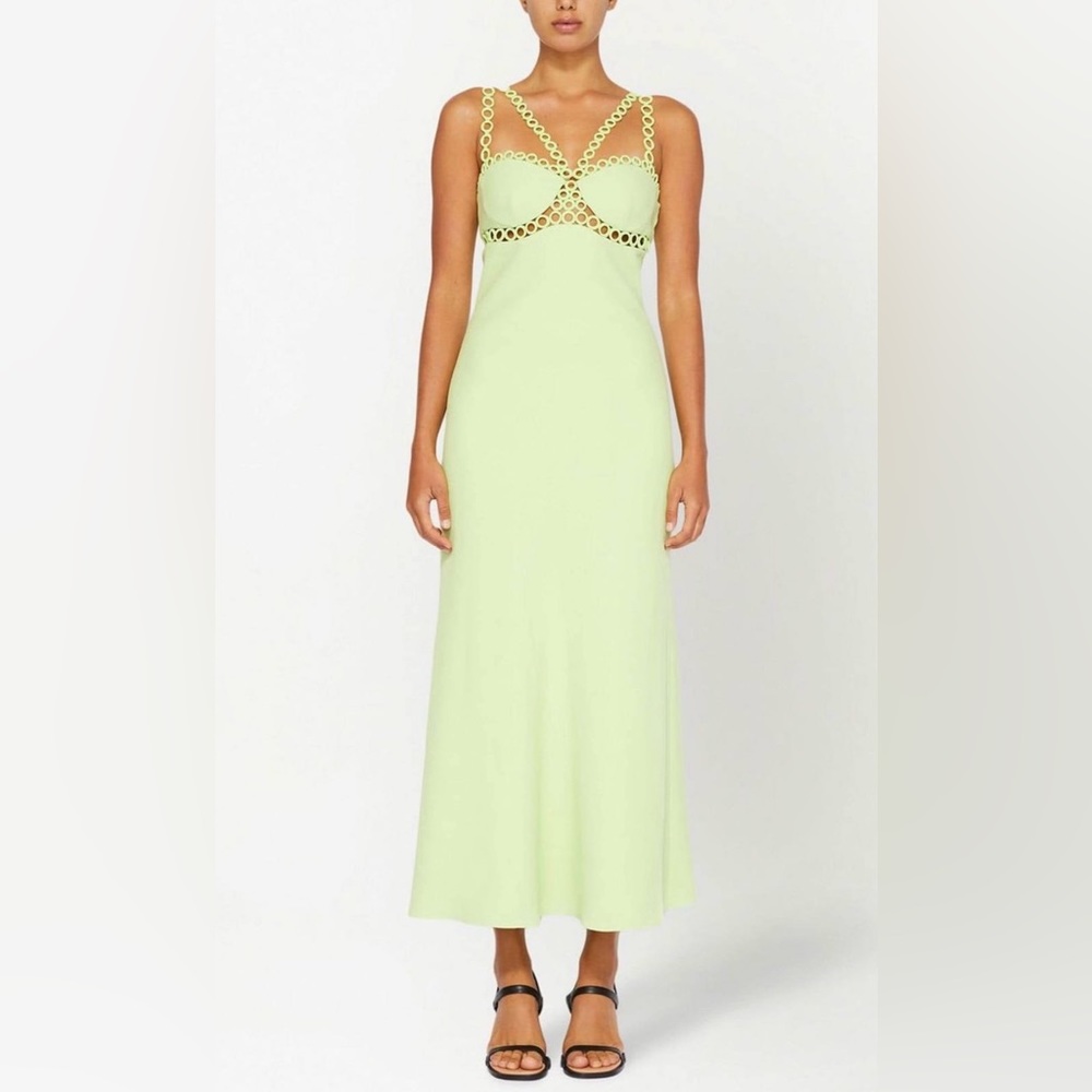 Jonathan Simkhai
Sevilla sleeveless midi dress Lime color Size 10